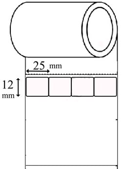 خرید لیبل کاغذی 25x12